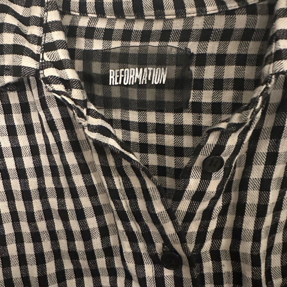 Reformation Button Crop Top - Picture 2 of 3
